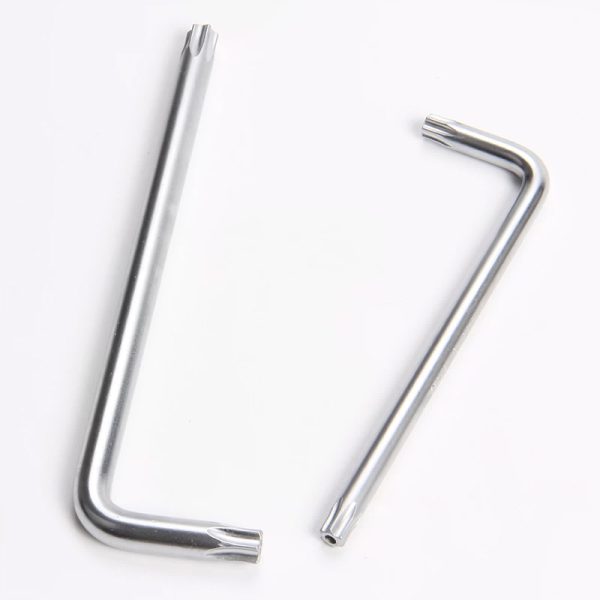hand tool l shaped t8 t30 carbon steel plum wrench anti theft key wrench with hole oem customizable