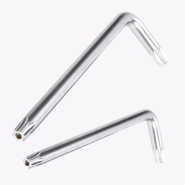 hand tool l shaped t8 t30 carbon steel plum wrench anti theft key wrench with hole oem customizable