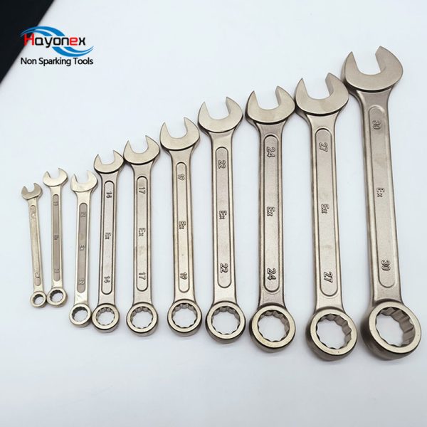 non sparking tools safety tool explosion proof combination wrench set aluminum bronze can be customized ratchet spanner set