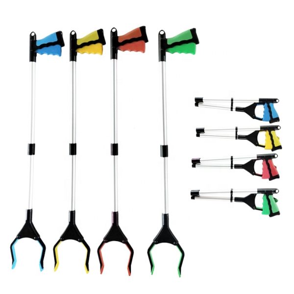 foldable grabber reacher extra long handy trash claw grabber litter picker trash pick up reaching tool