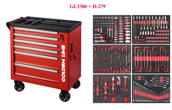 goldenline professional crv hand tool sets toolbox ratchet wrench screwdriver hammer pliers