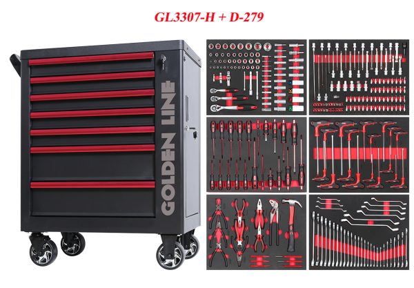 goldenline professional crv hand tool sets toolbox ratchet wrench screwdriver hammer pliers