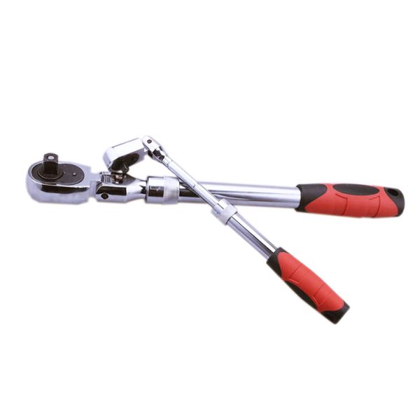 1/2 3/8 1/4 flexible head and extended handle quick release ratchet wrench chrome vanadium steel socket auto hand tools