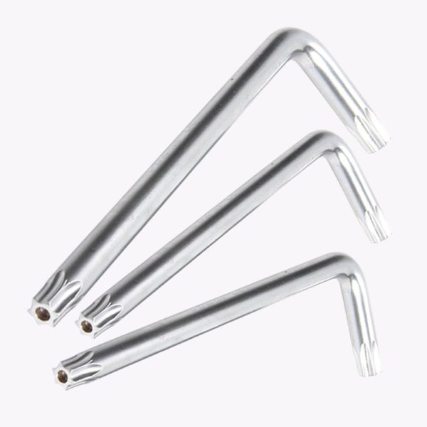 hand tool l shaped t8 t30 carbon steel plum wrench anti theft key wrench with hole oem customizable