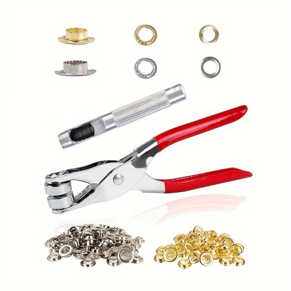 buttonhole tool set hand held punch pliers portable rivet manual punch 12mm metal ring air hole pliers grommets plier