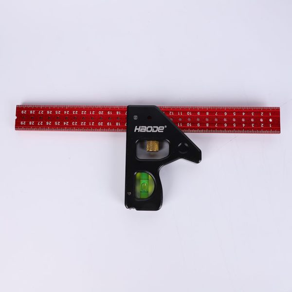 heavy duty combination square, aluminum alloy 45°/90°woodworking square, multifunctional rafter combo square measuring tools