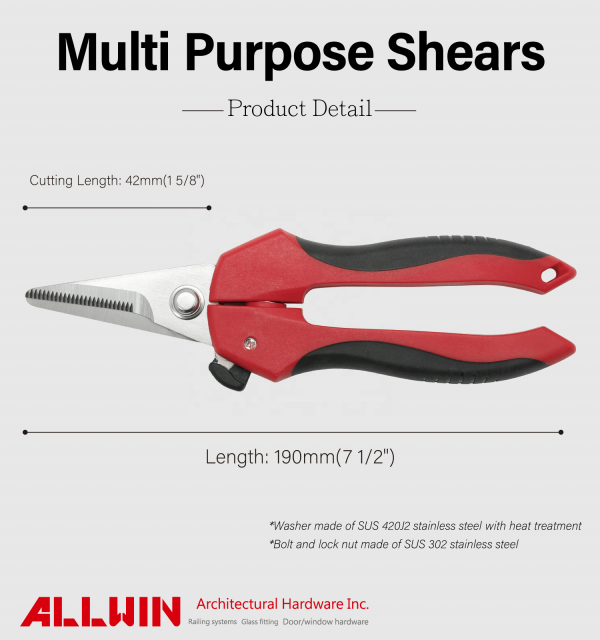 stainless steel multi purpose shears cutter hand tool scissor